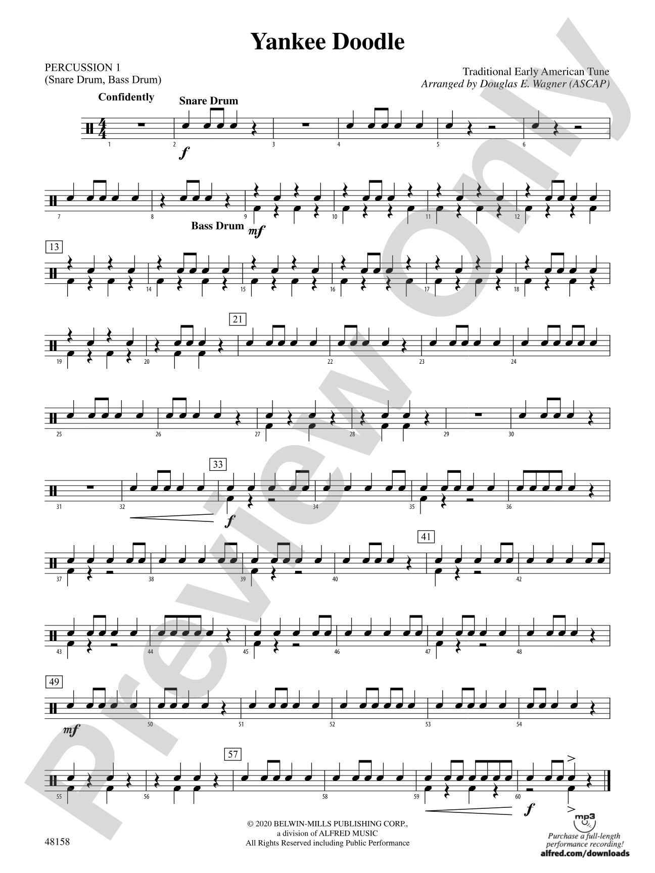 Yankee Doodle: 1st Percussion