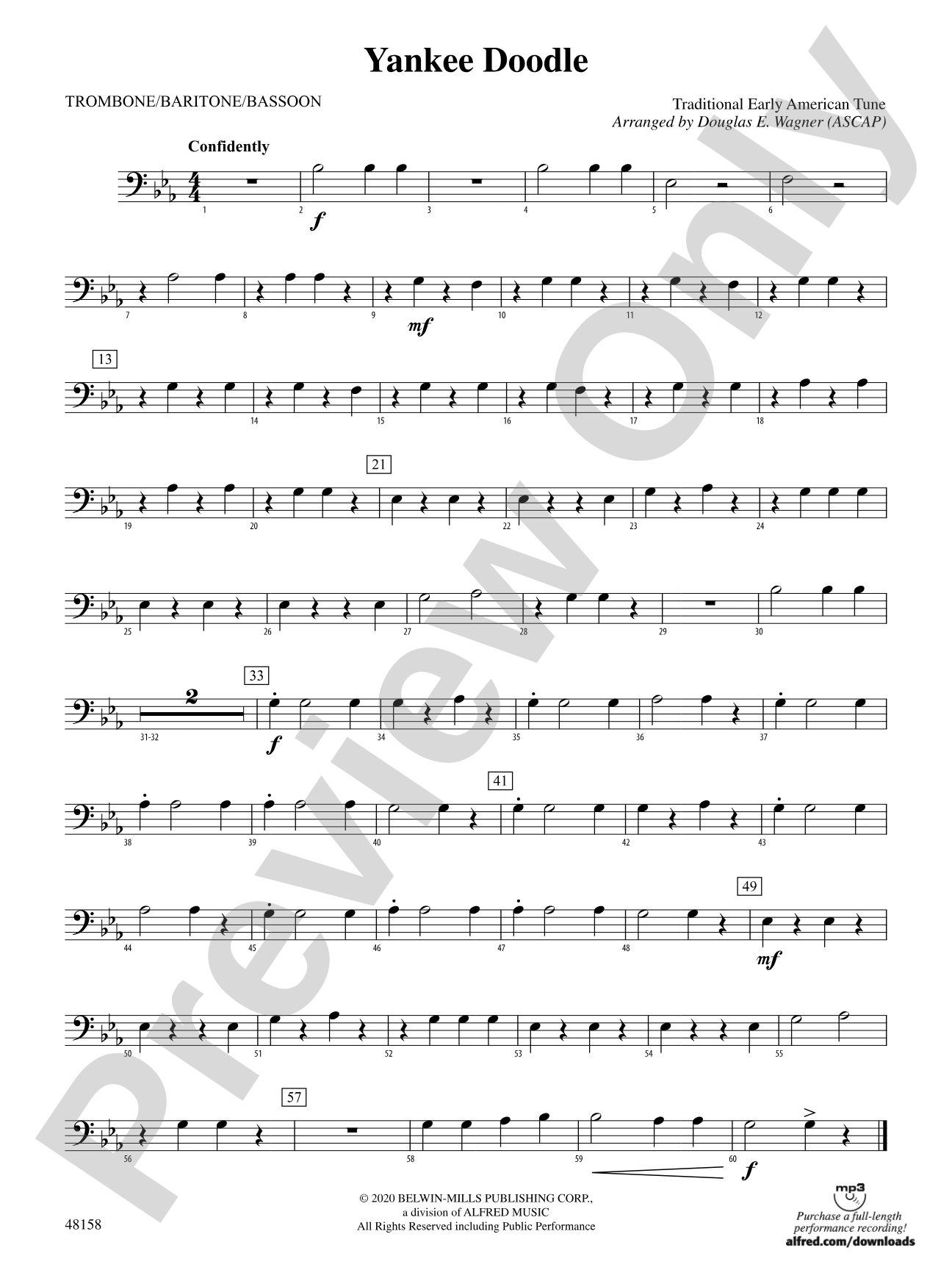Yankee Doodle: 1st Trombone