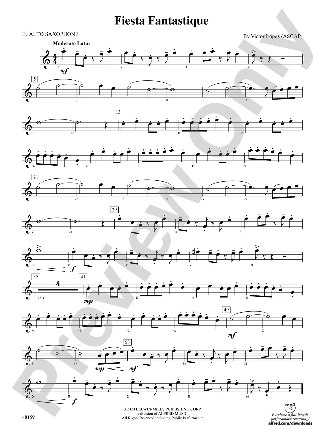 Fiesta Fantastique: E-flat Alto Saxophone