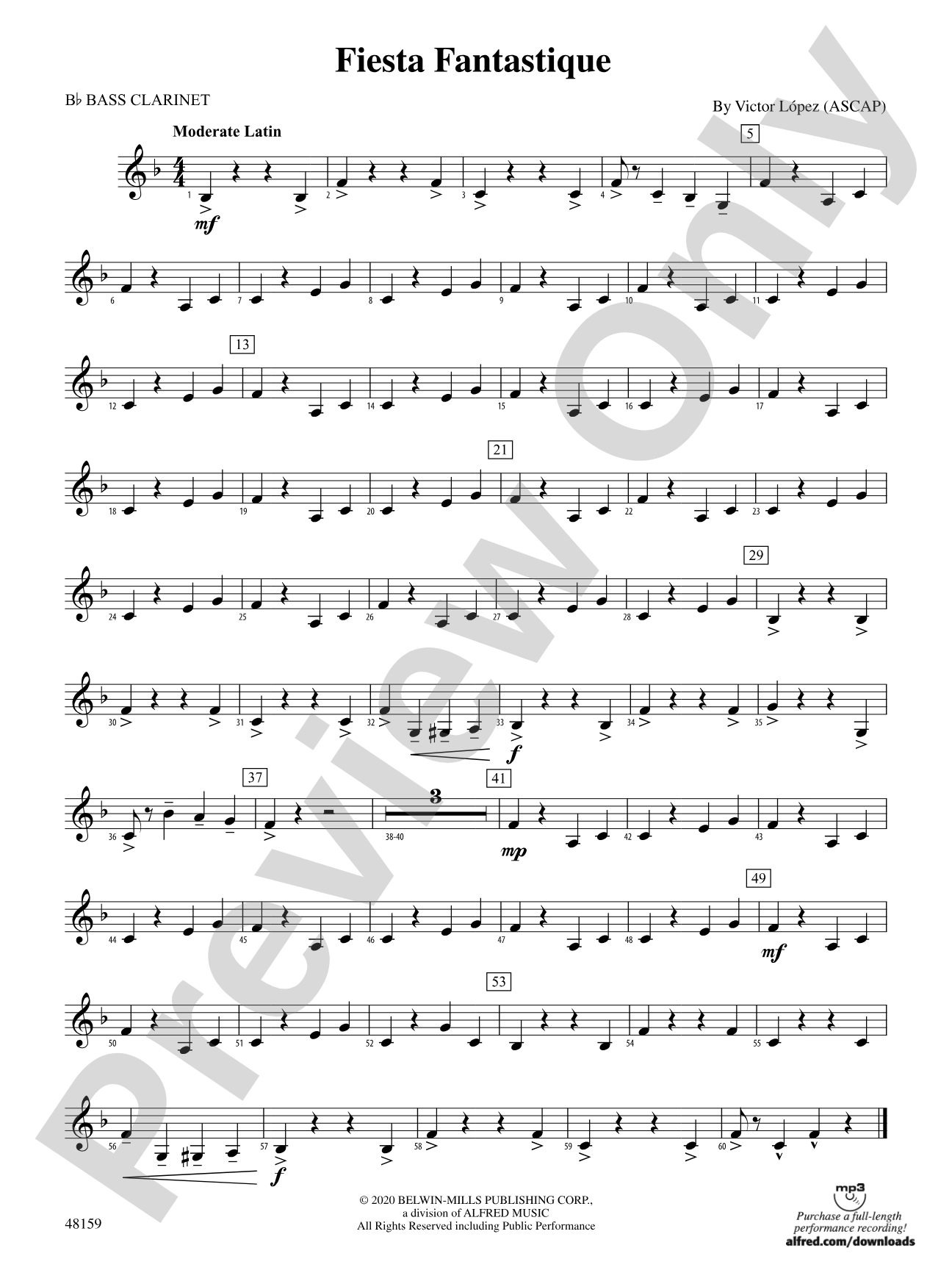 Fiesta Fantastique: B-flat Bass Clarinet