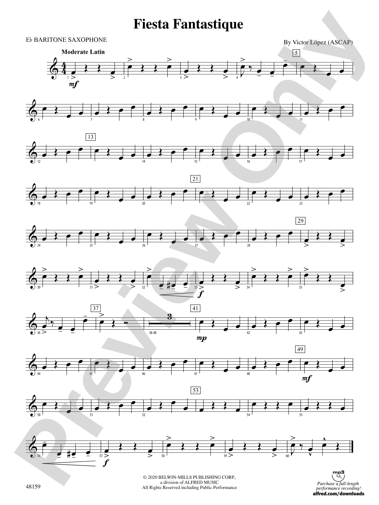 Fiesta Fantastique: E-flat Baritone Saxophone