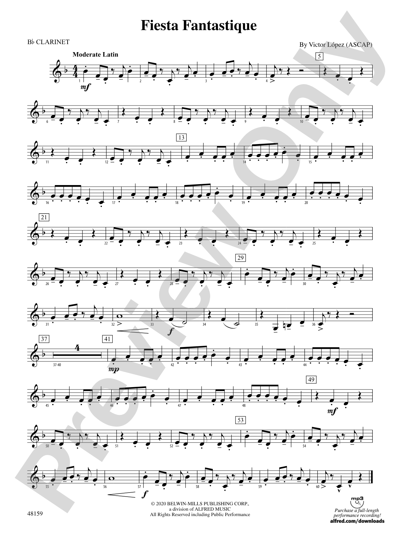 Fiesta Fantastique: 1st B-flat Clarinet