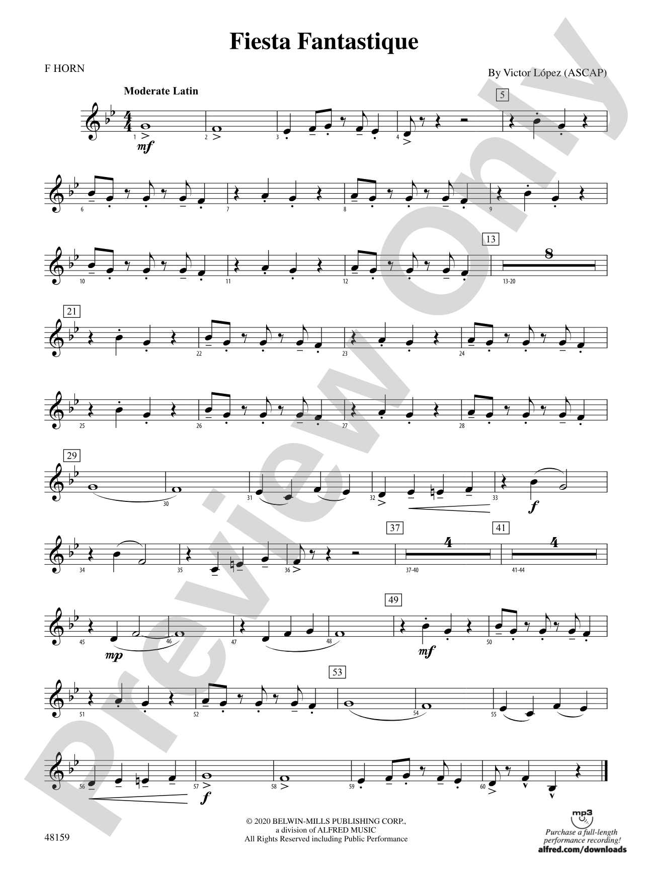 Fiesta Fantastique: 1st F Horn