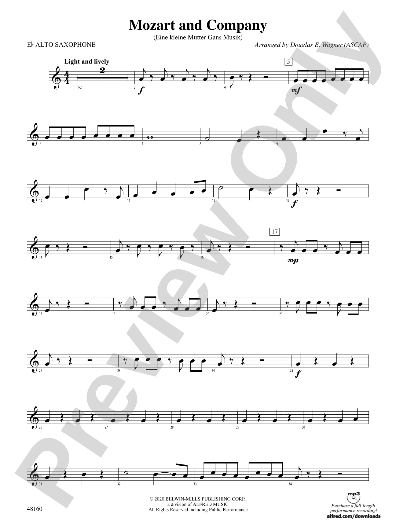Mozart and Company: E-flat Alto Saxophone