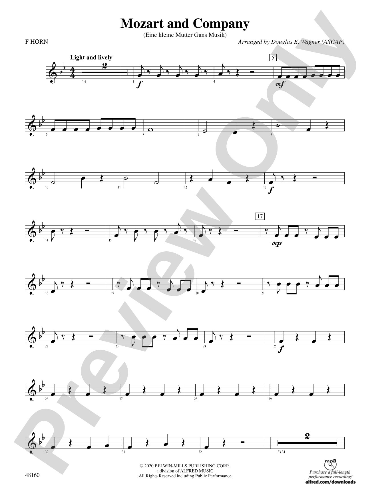 Mozart and Company: 1st F Horn
