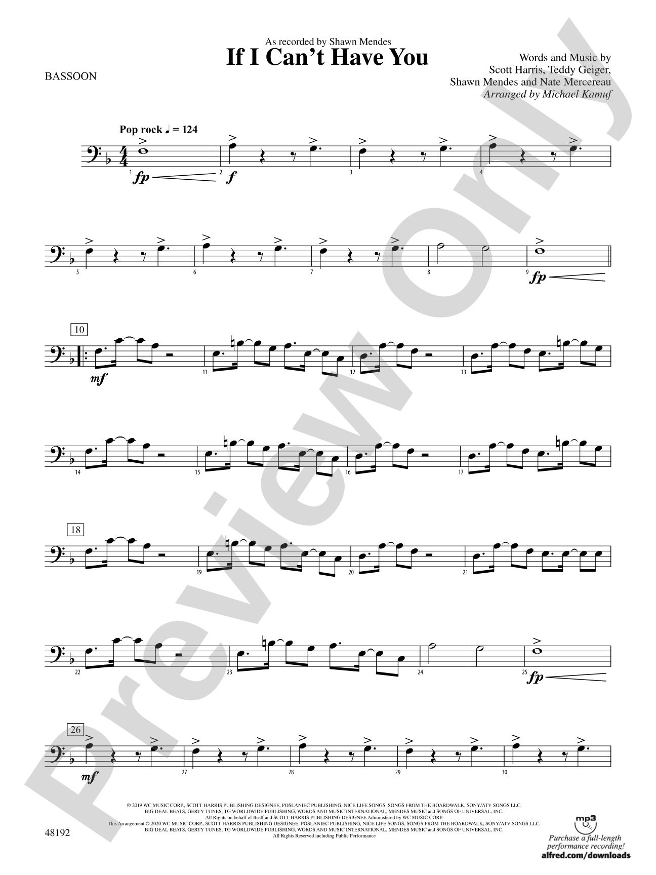 If I Can't Have You: Bassoon