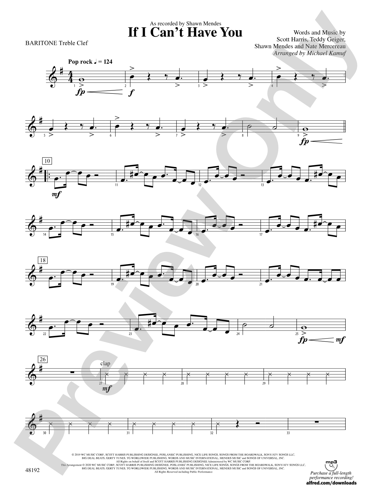 If I Can't Have You: Baritone T.C.