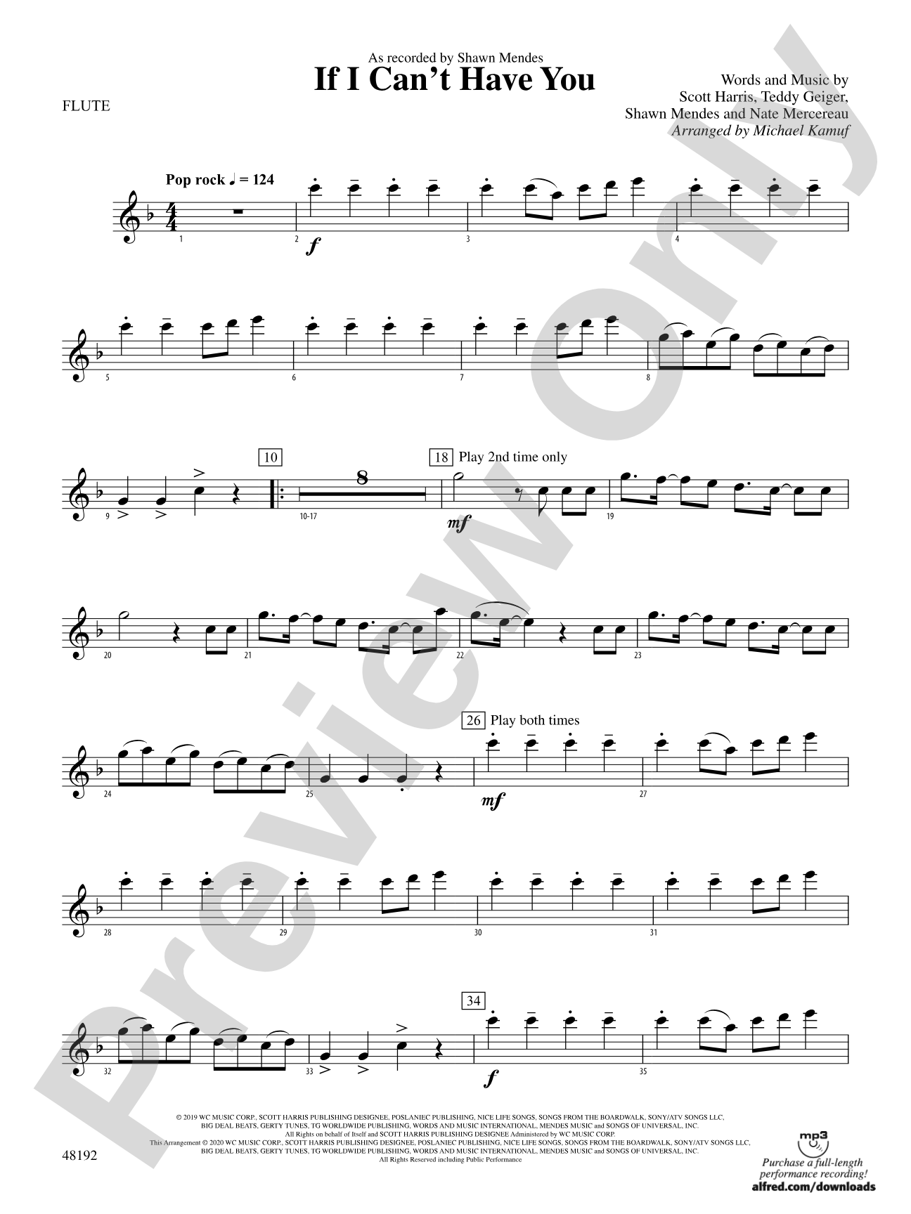 If I Can't Have You: Flute
