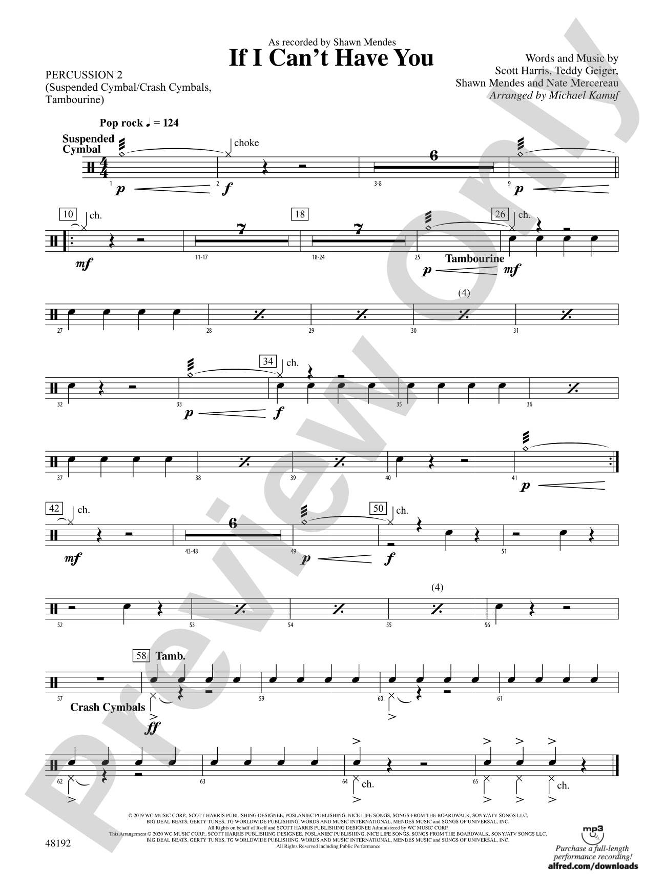 If I Can't Have You: 2nd Percussion