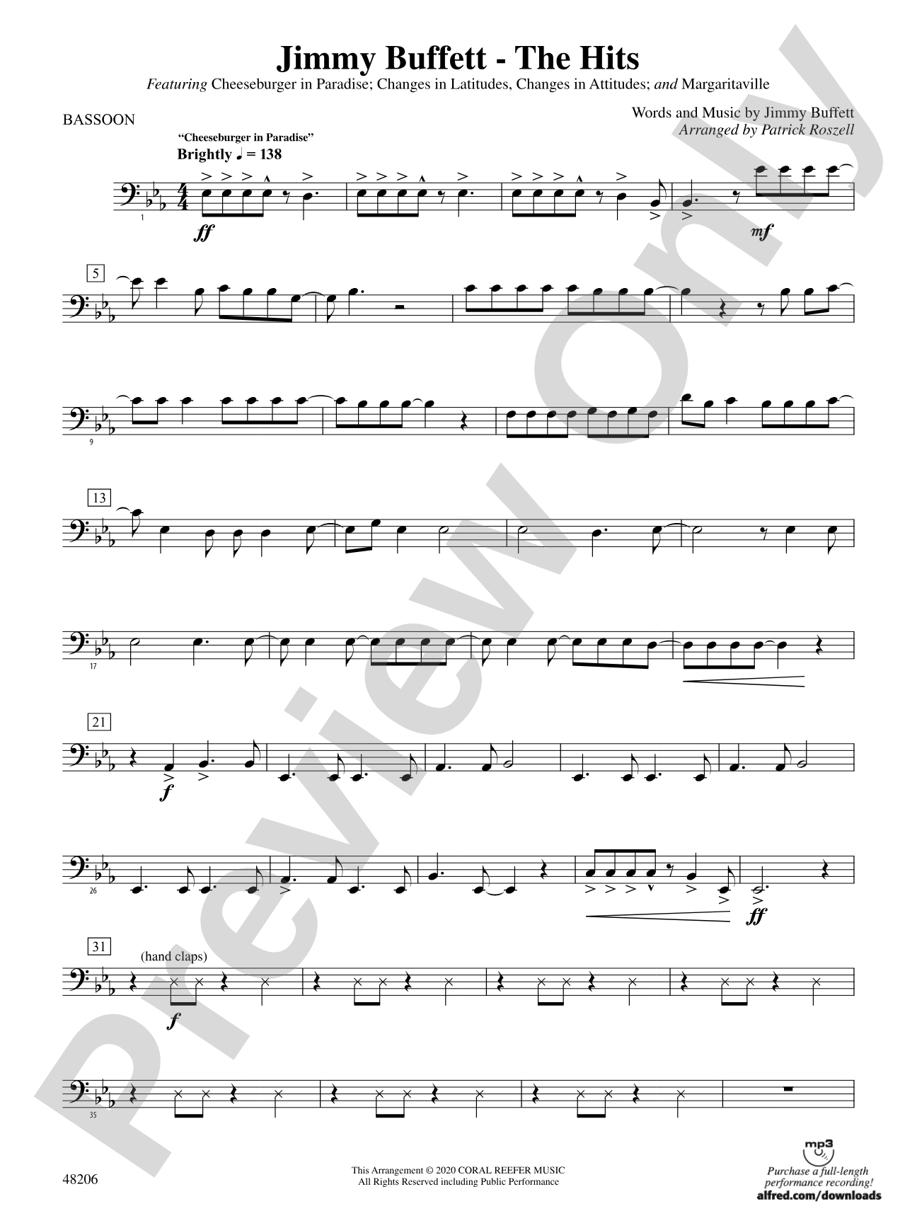 Jimmy Buffett--The Hits: Bassoon