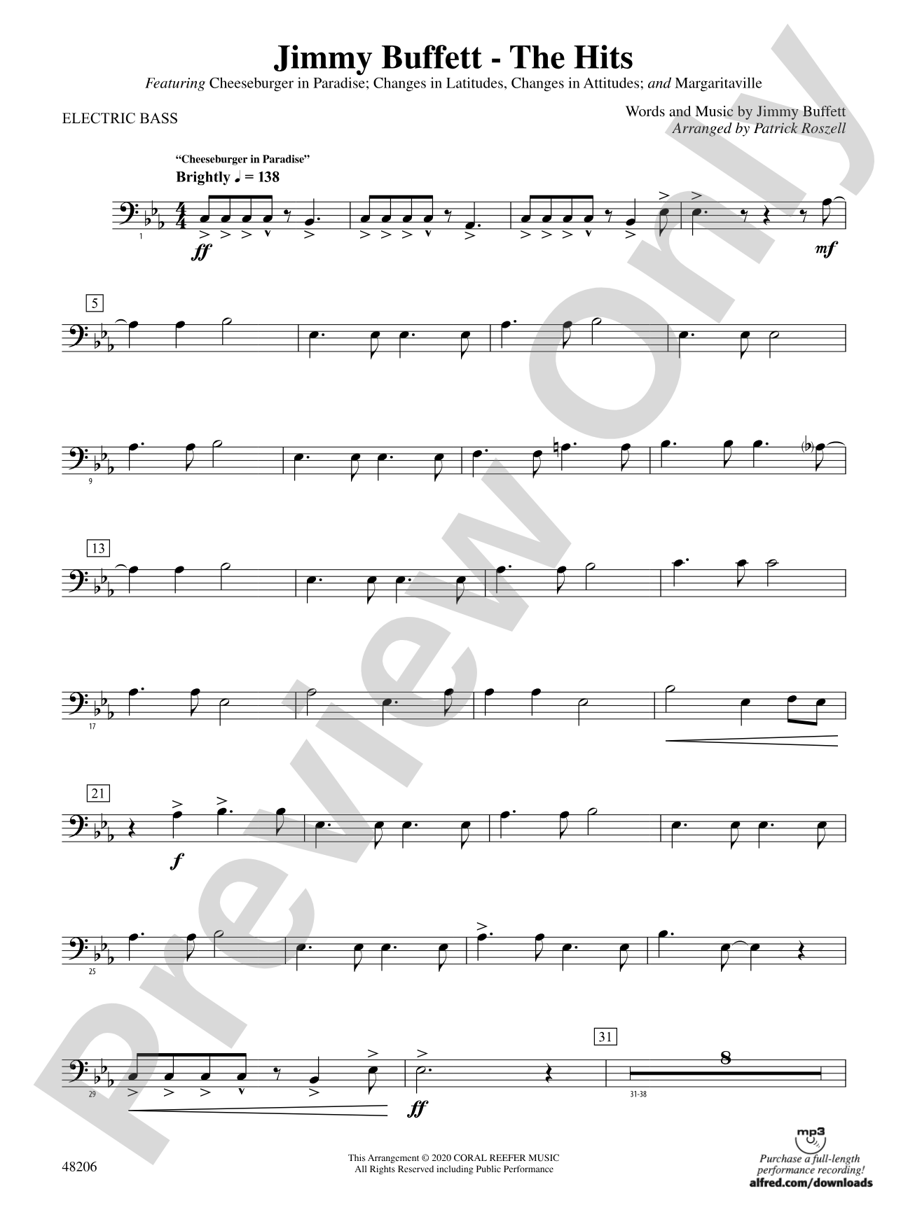 Jimmy Buffett--The Hits: Electric Bass