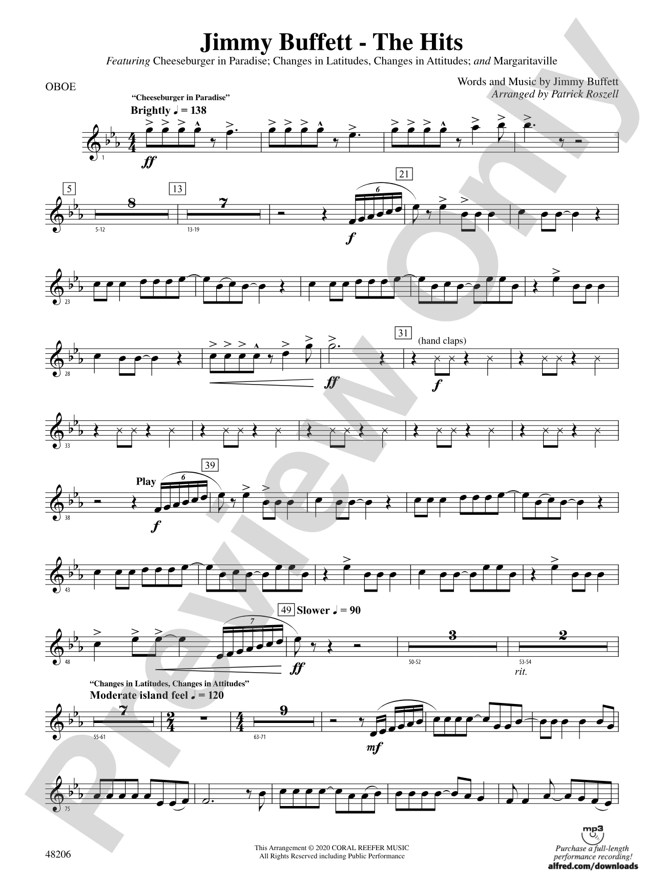 Jimmy Buffett--The Hits: Oboe