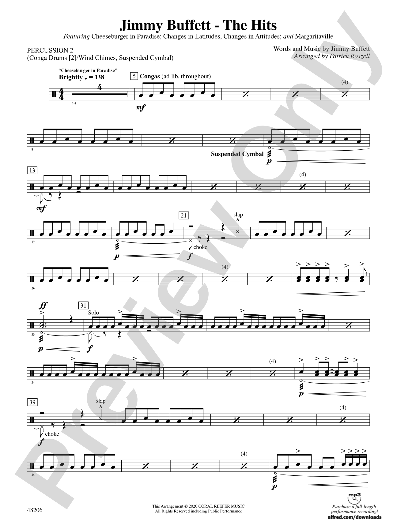 Jimmy Buffett--The Hits: 2nd Percussion