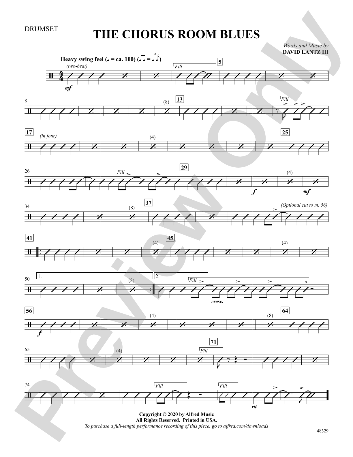 The Chorus Room Blues: Drums