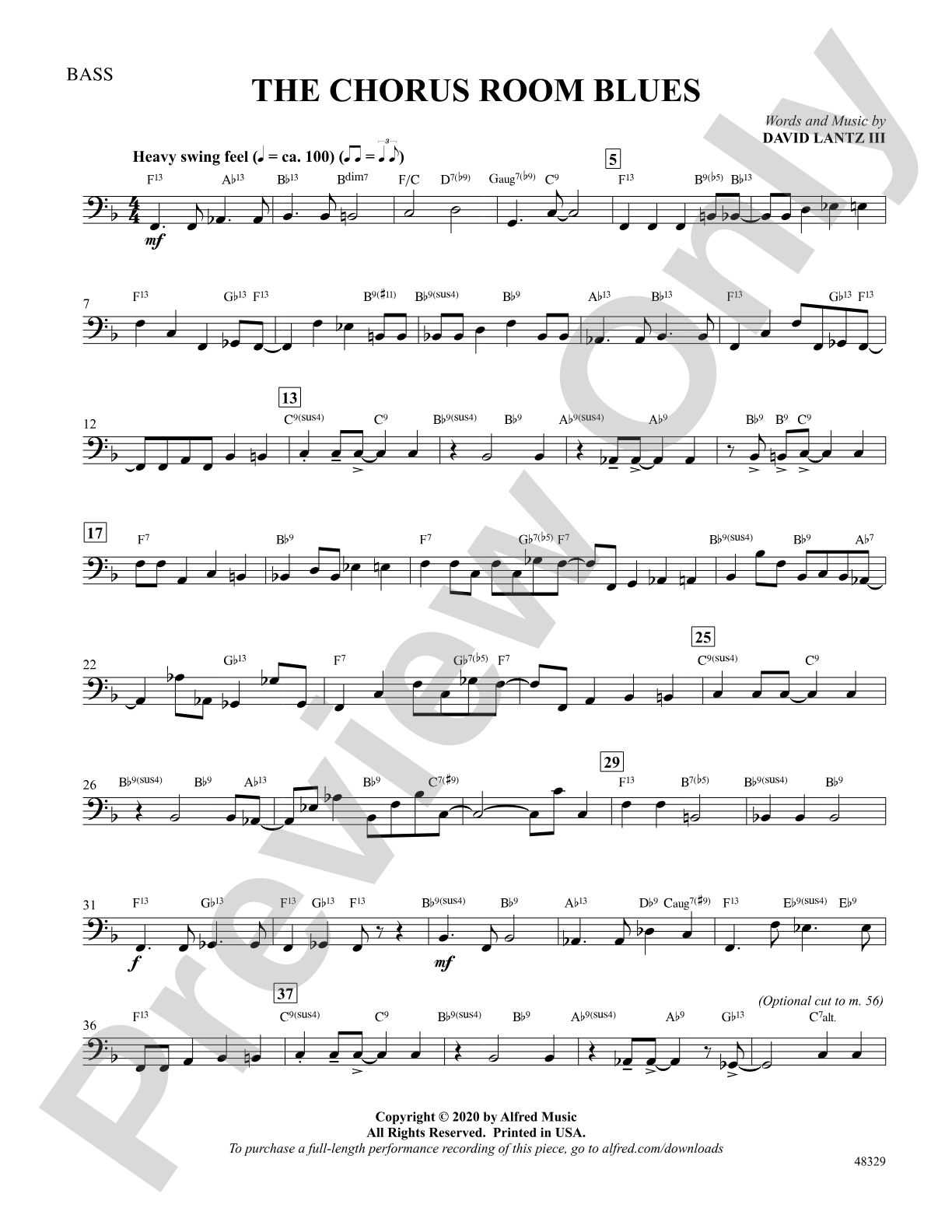 The Chorus Room Blues: String Bass