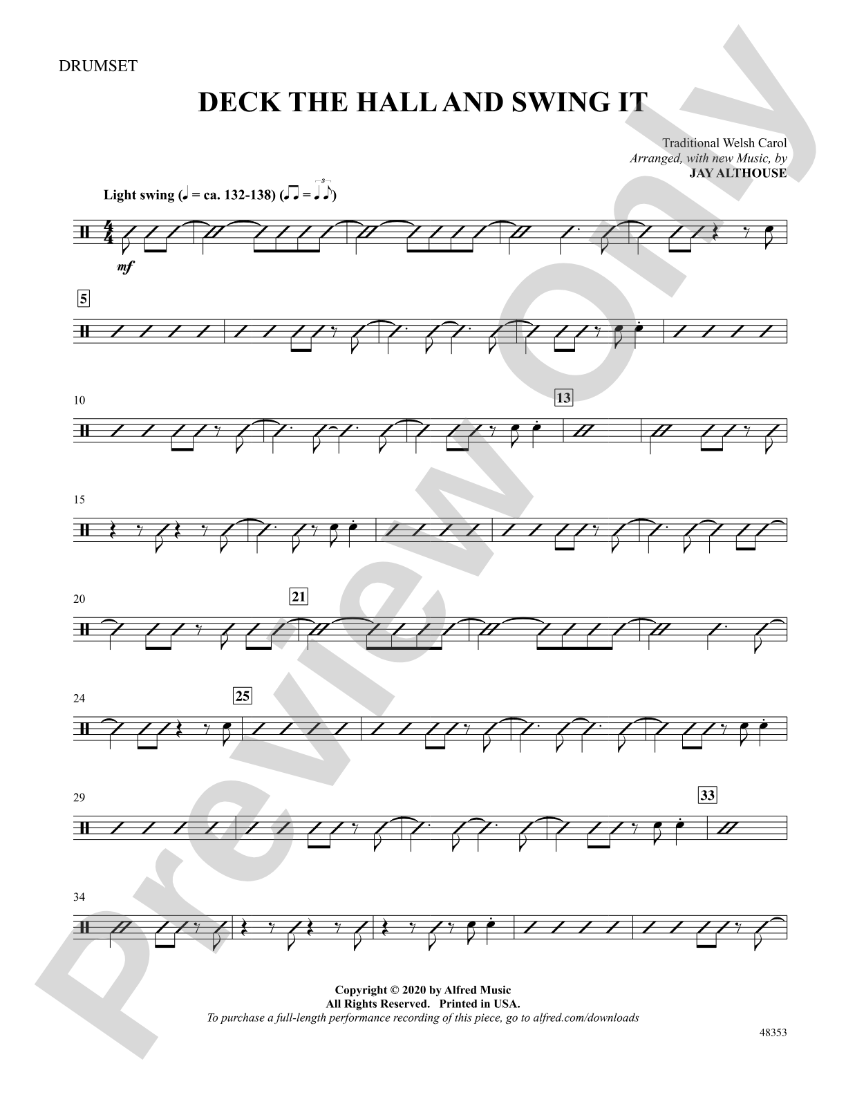 Deck the Hall and Swing It: Drums