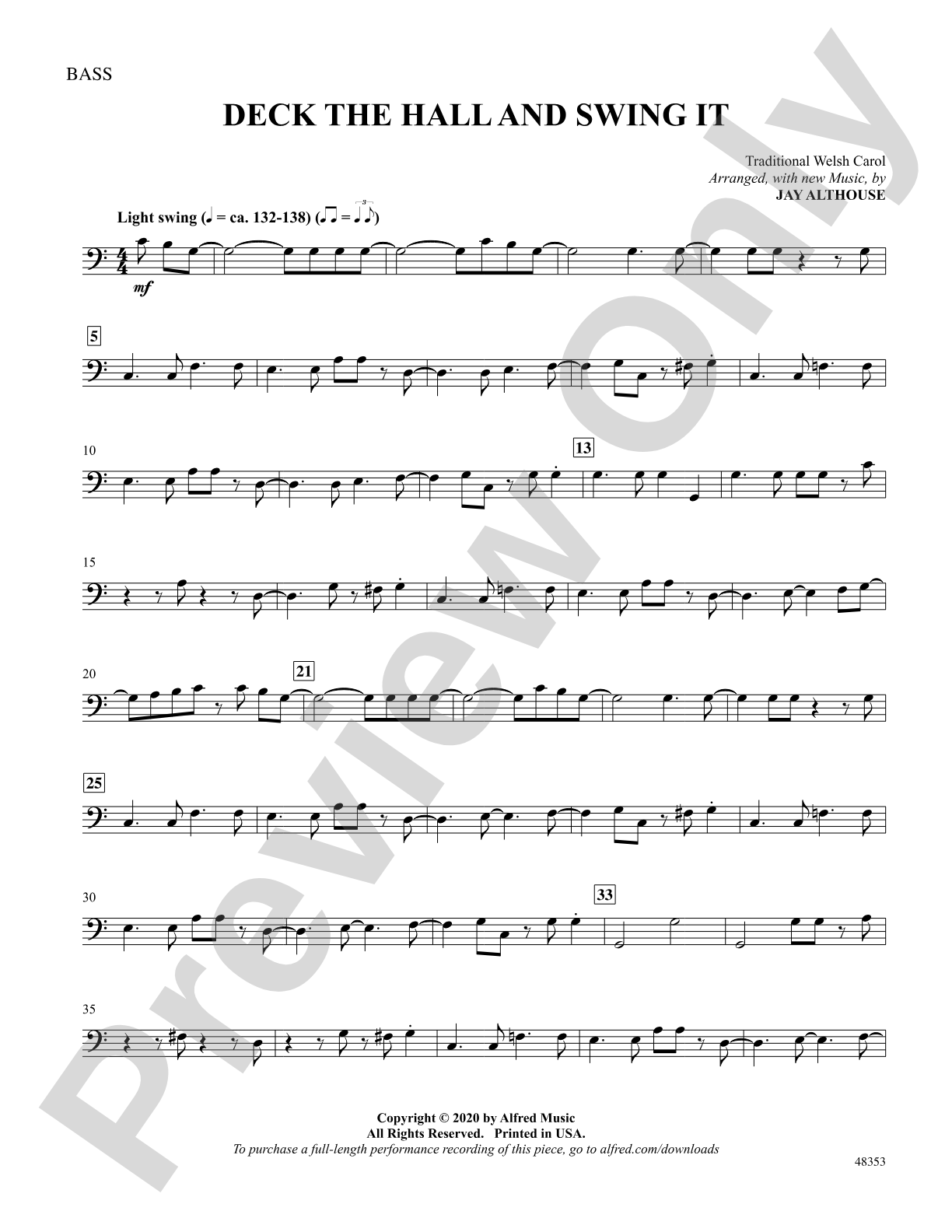 Deck the Hall and Swing It: String Bass