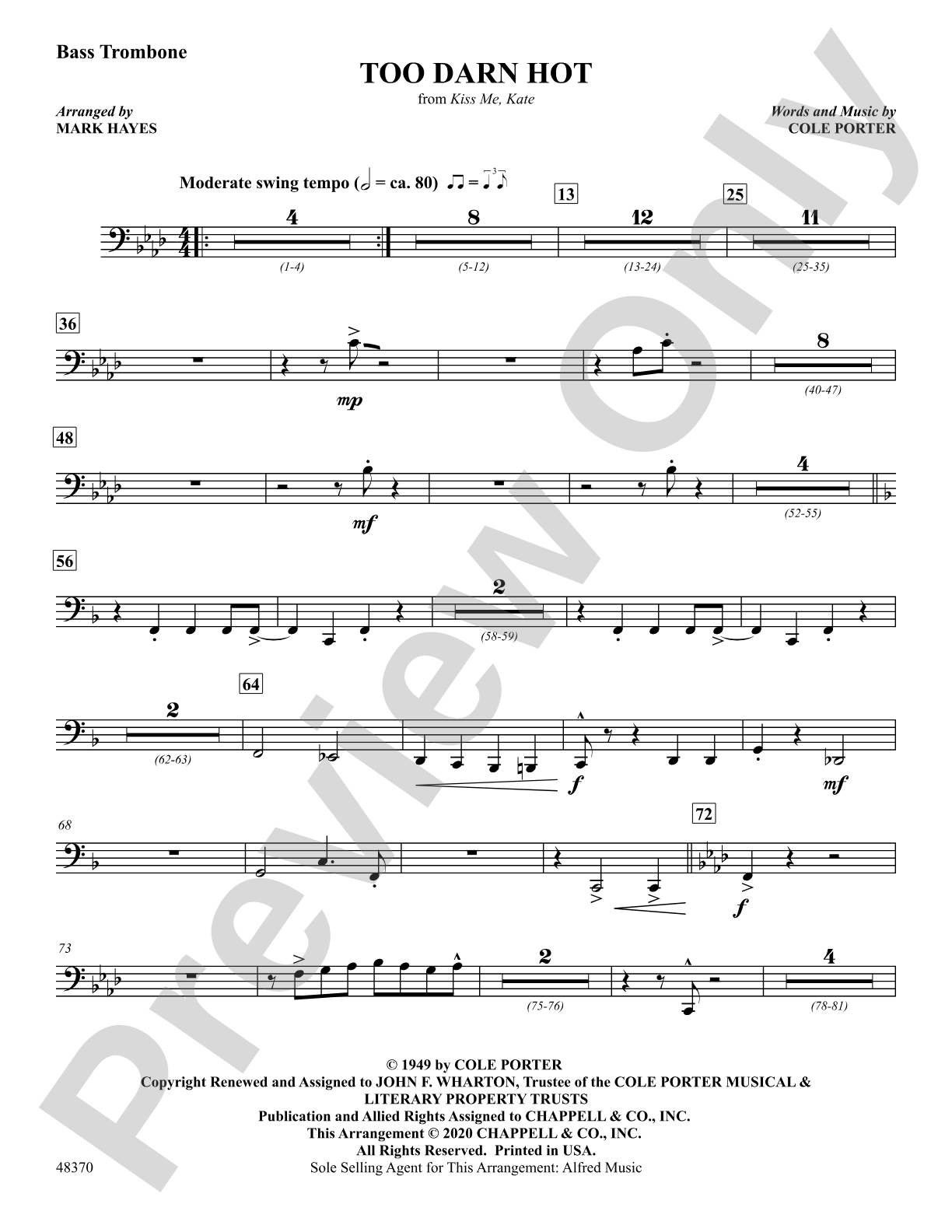 Too Darn Hot: Bass Trombone