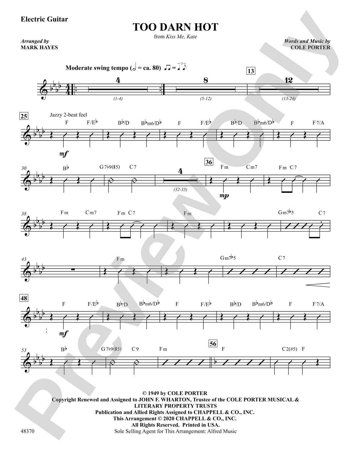 Too Darn Hot: Guitar