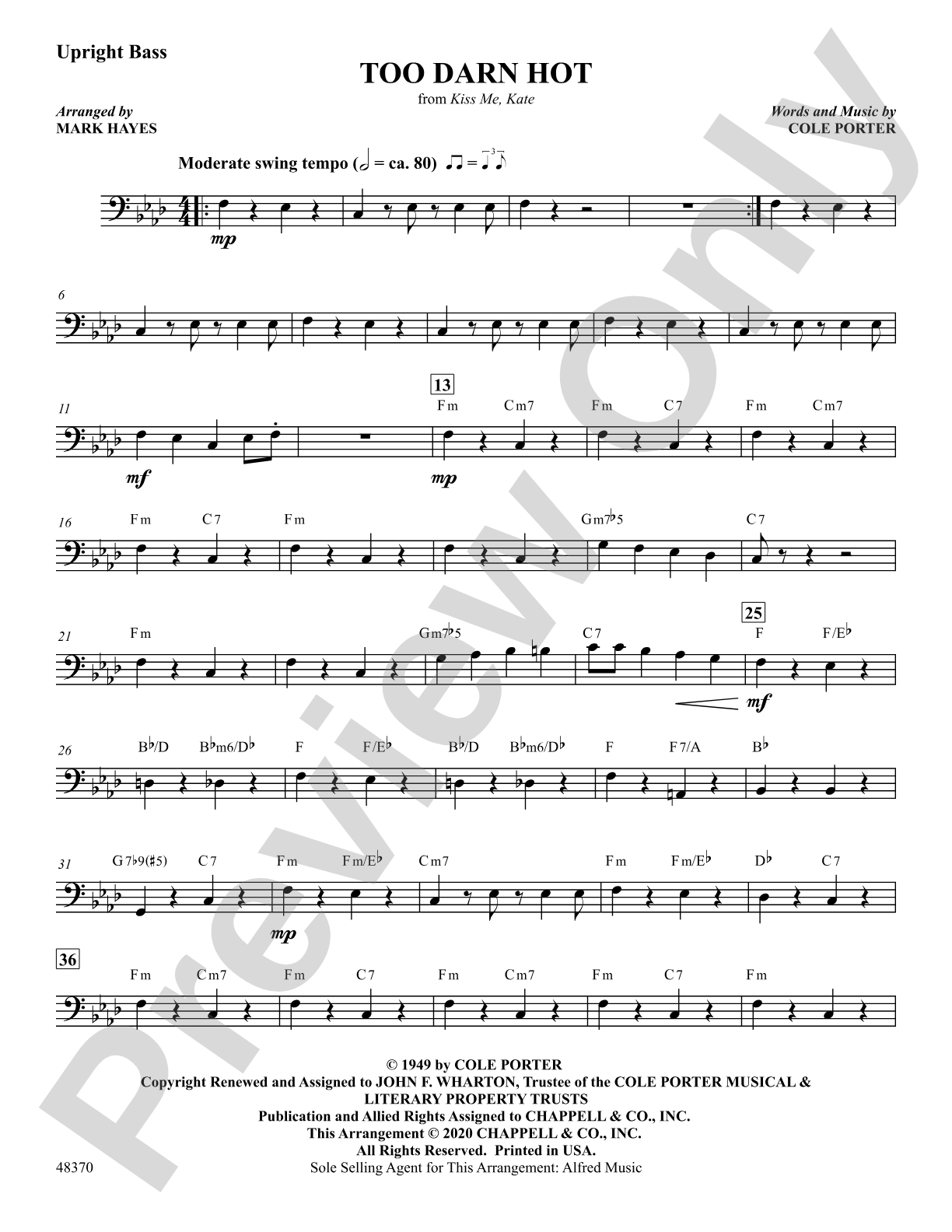 Too Darn Hot: String Bass