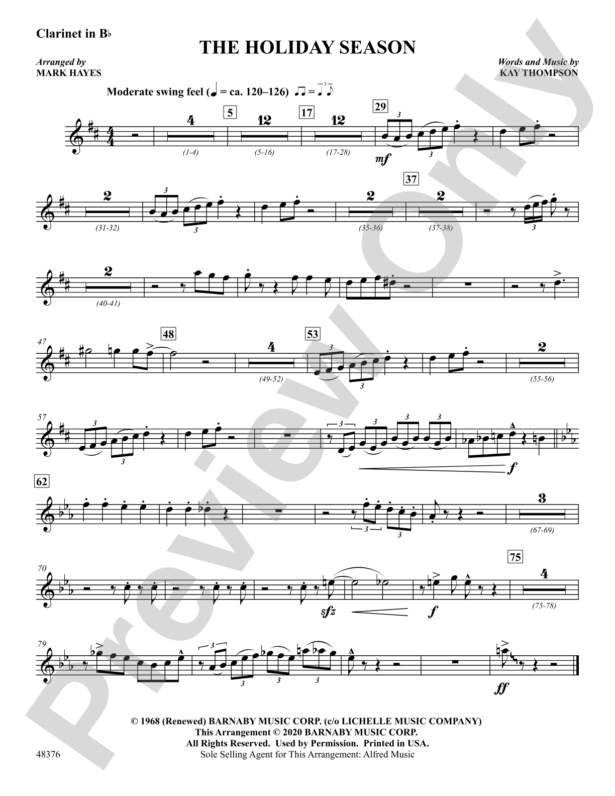 The Holiday Season: 1st B-flat Clarinet