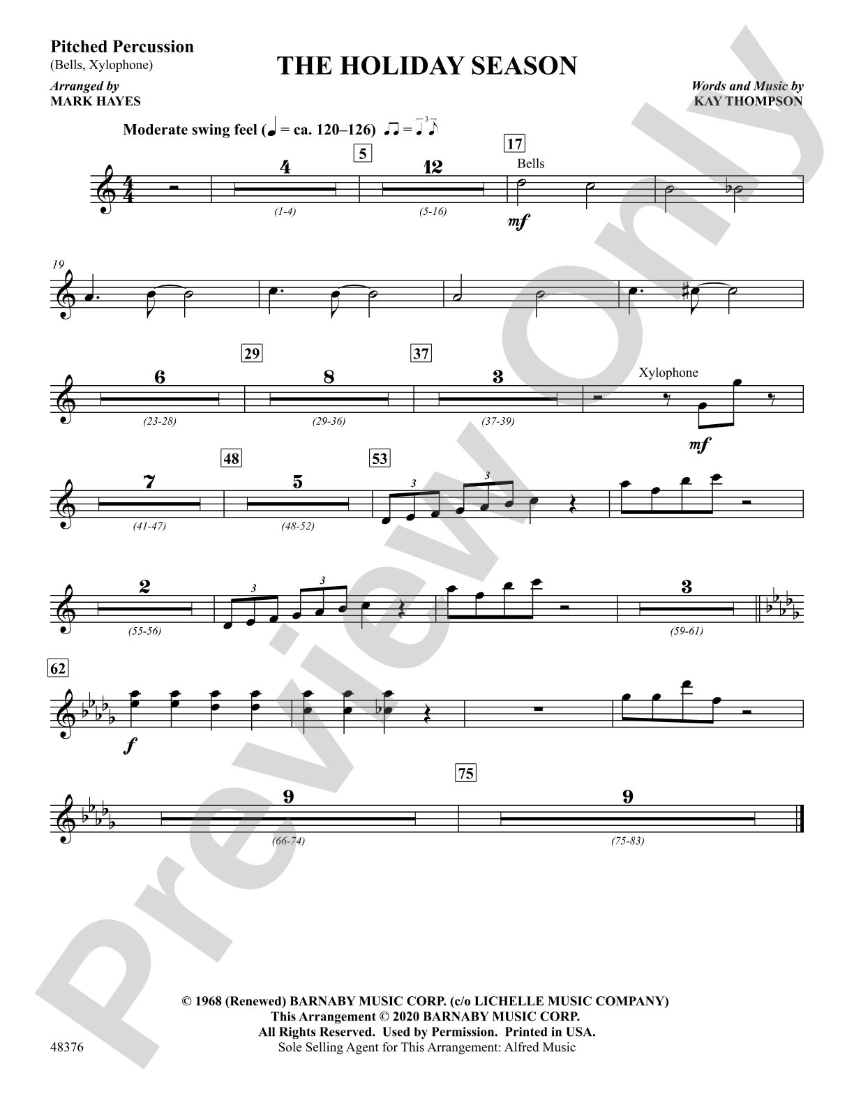 The Holiday Season: 1st Percussion