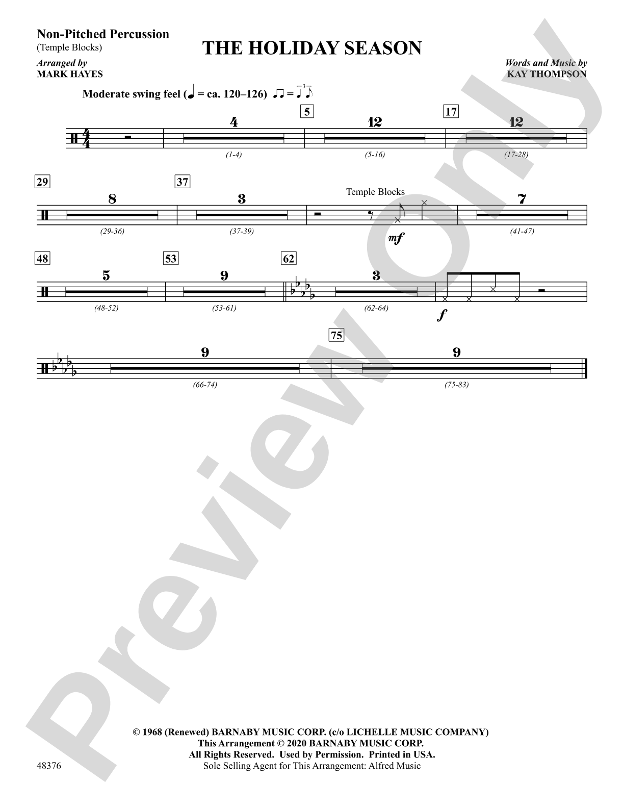 The Holiday Season: 2nd Percussion