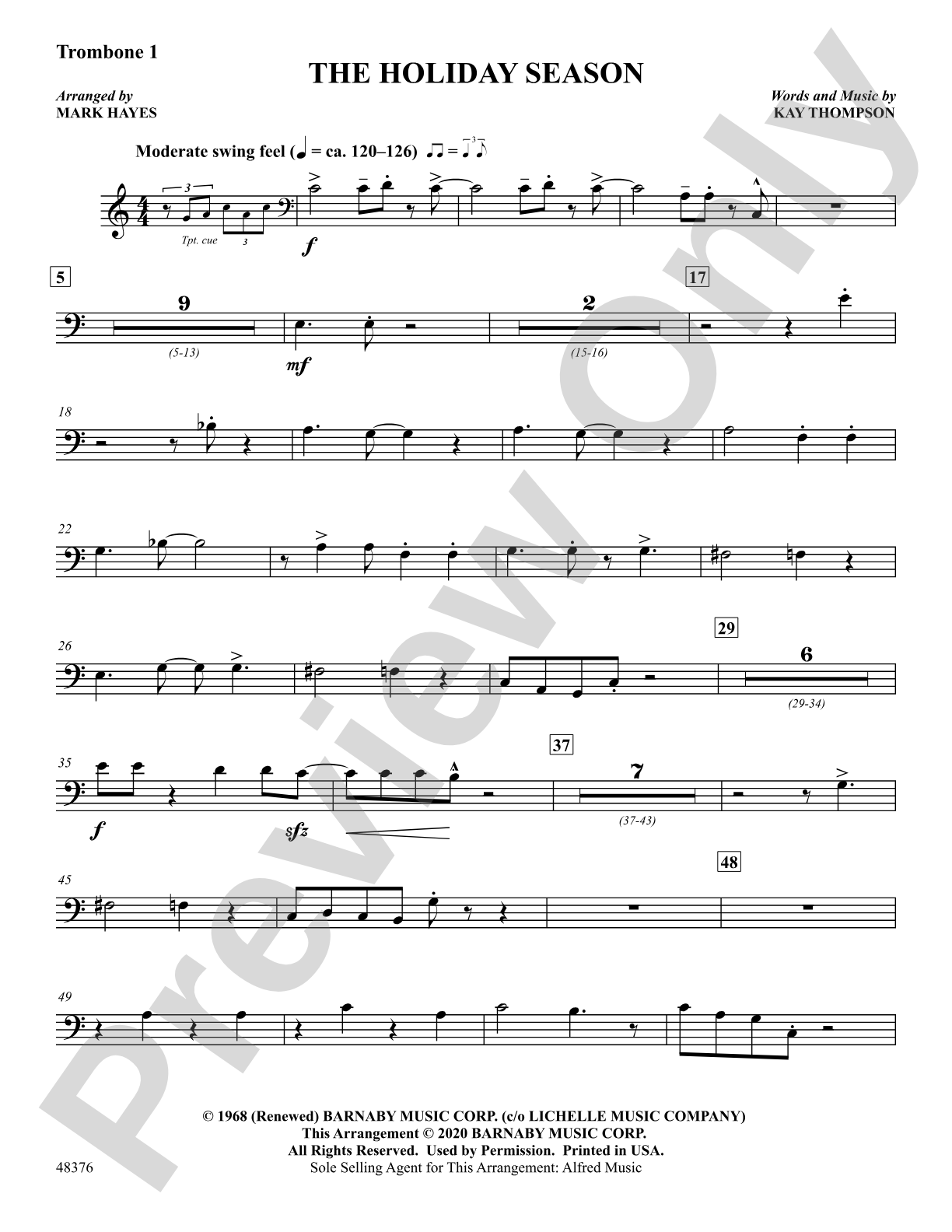 The Holiday Season: 1st Trombone