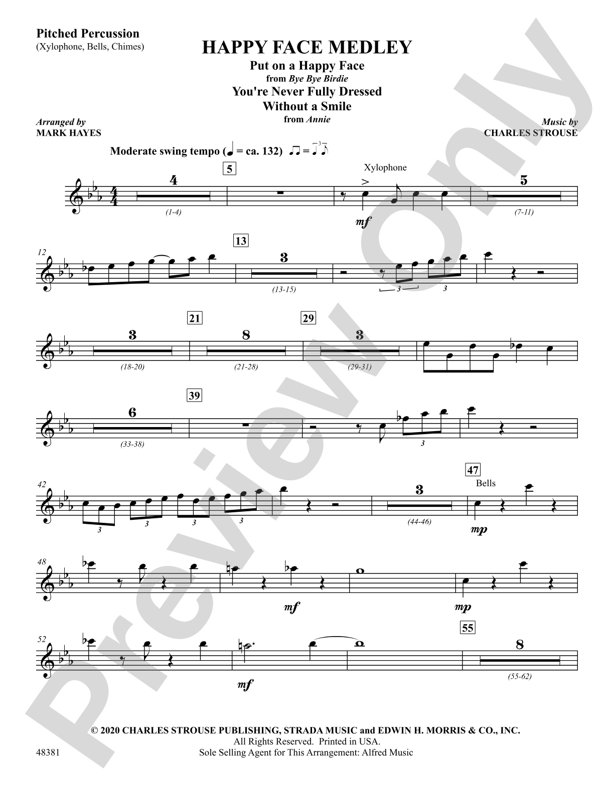 Happy Face Medley: 1st Percussion