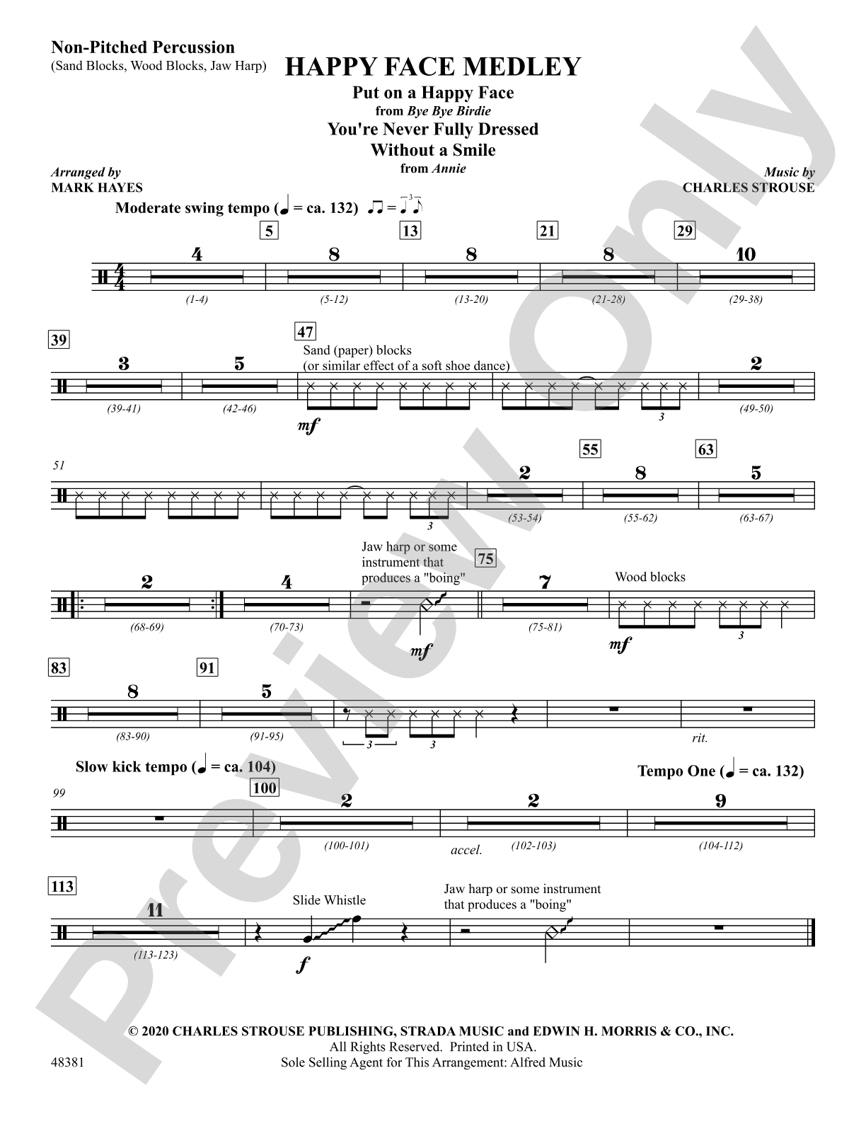 Happy Face Medley: 2nd Percussion