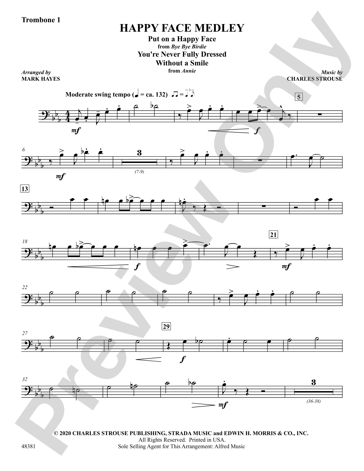 Happy Face Medley: 1st Trombone