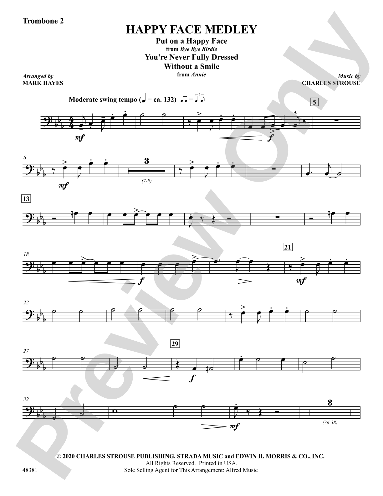 Happy Face Medley: 2nd Trombone