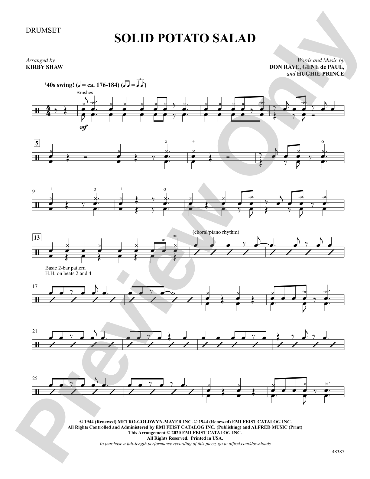 Solid Potato Salad: Drums