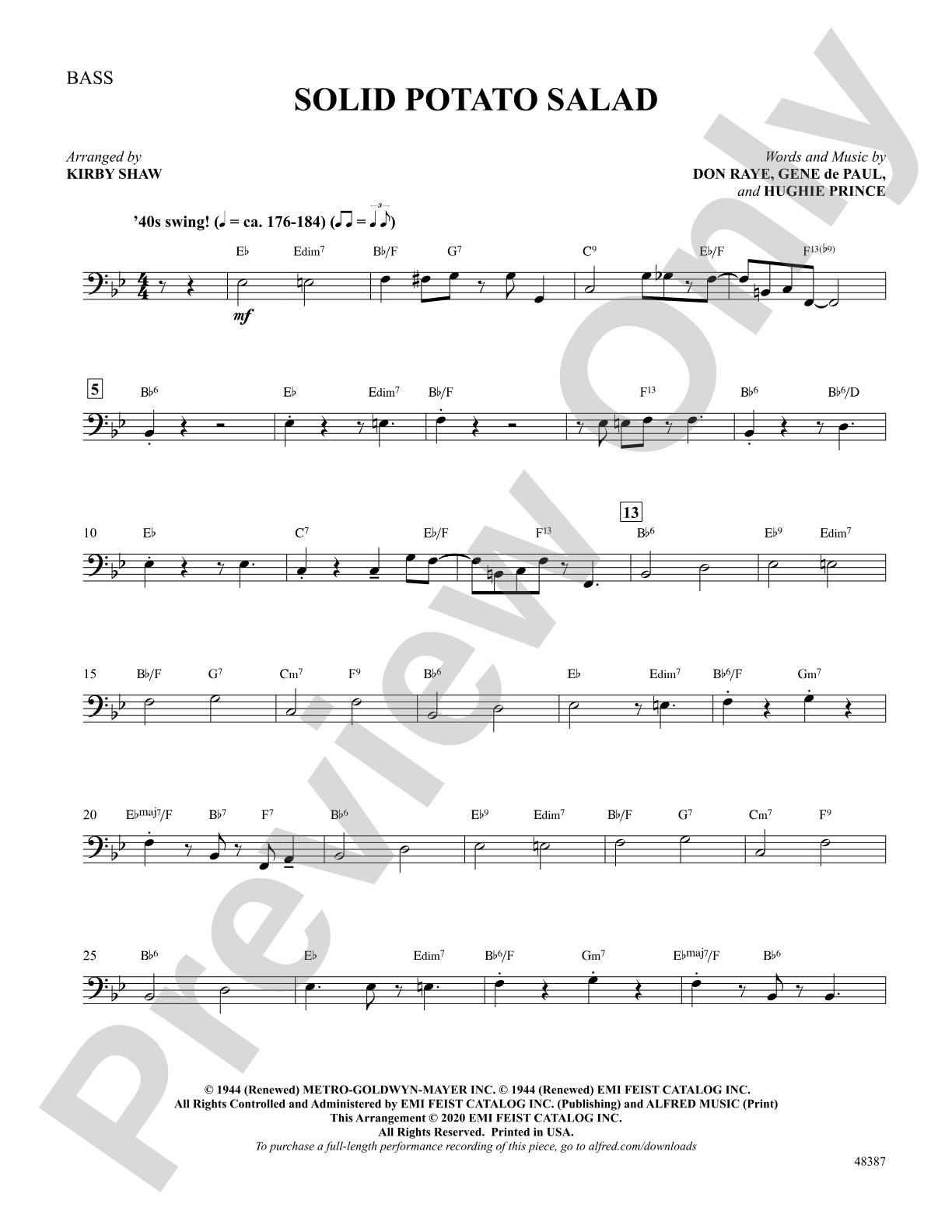 Solid Potato Salad: String Bass