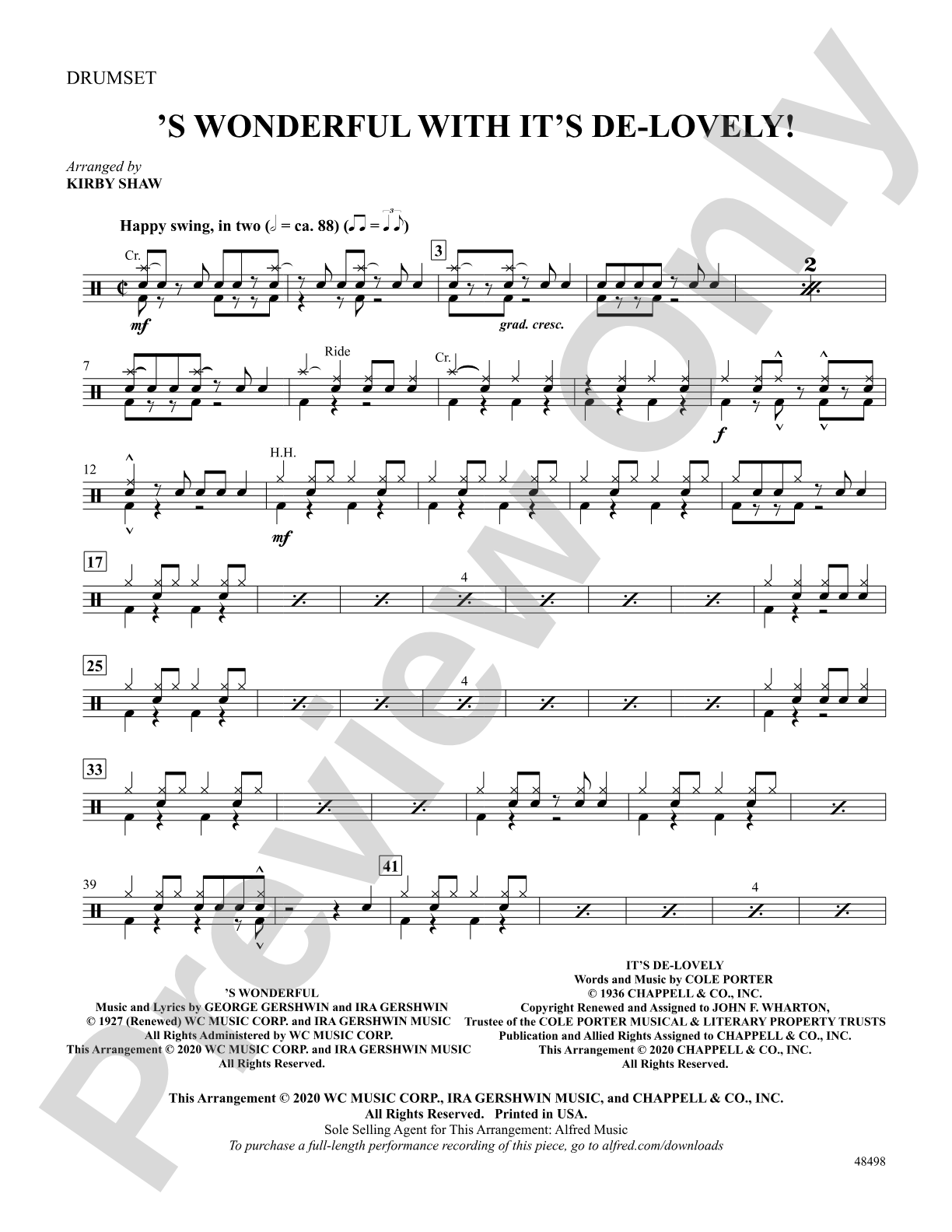'S Wonderful with It's De-Lovely!: Drums