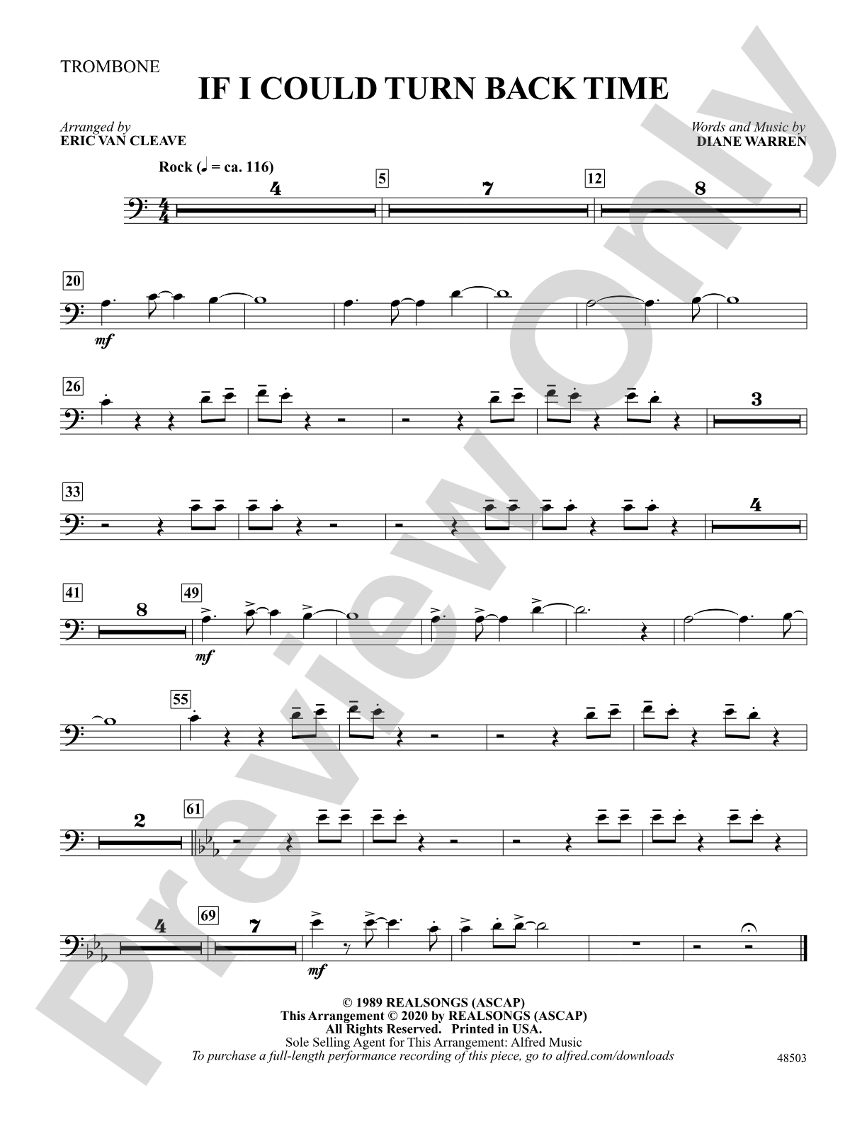 If I Could Turn Back Time: 1st Trombone