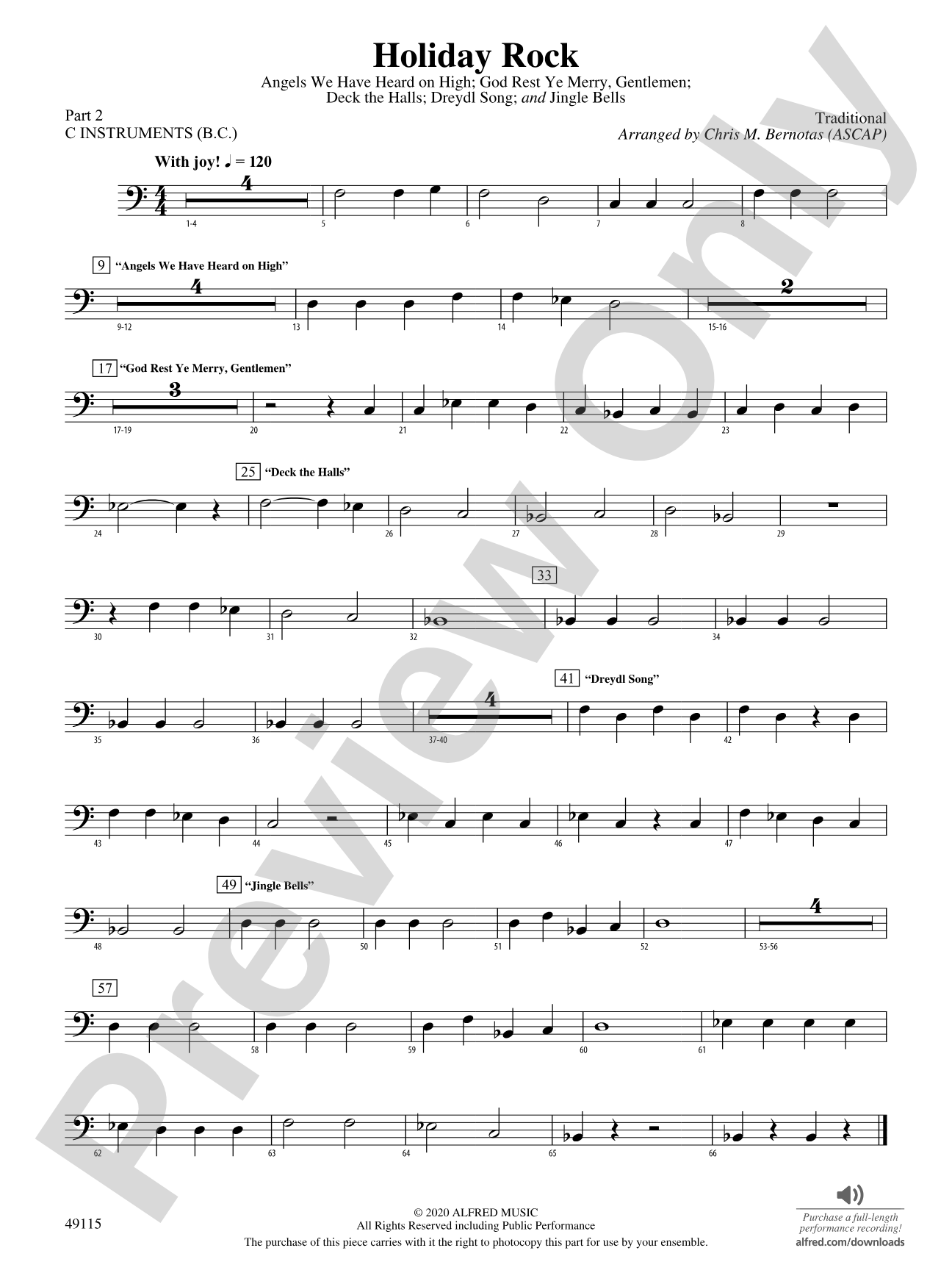 Holiday Rock: Part 2 - C Instruments (B.C.)