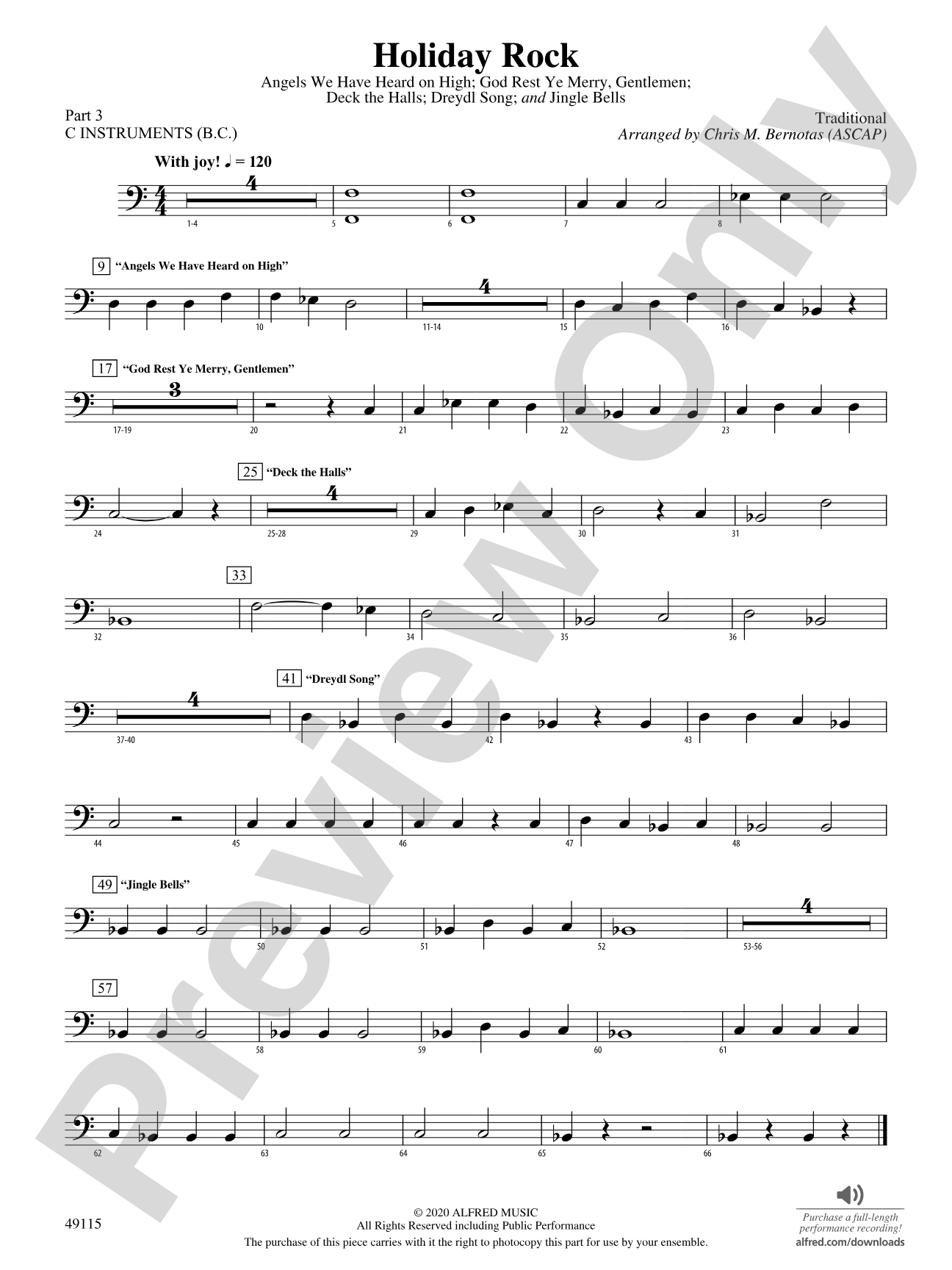 Holiday Rock: Part 3 - C Instruments (B.C.)