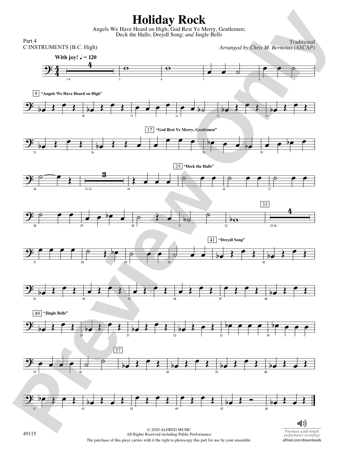 Holiday Rock: Part 4 - C Instruments (B.C. High)