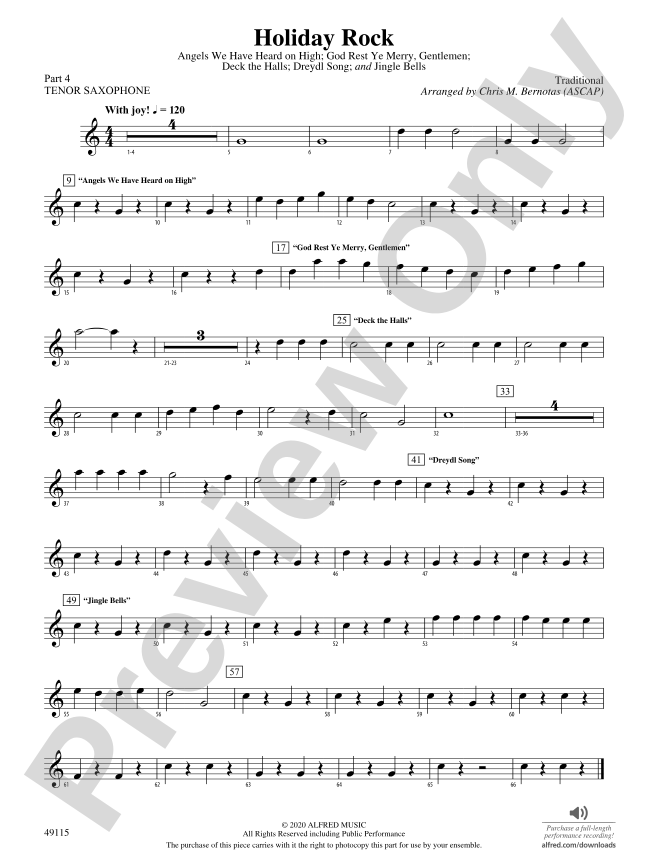 Holiday Rock: Part 4 - Tenor Saxophone