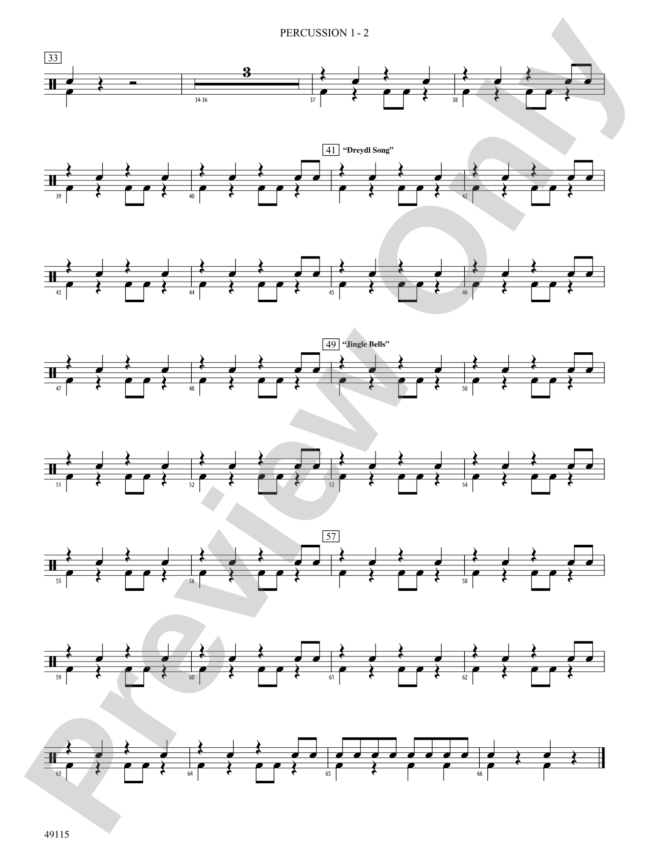 Holiday Rock: 1st Percussion