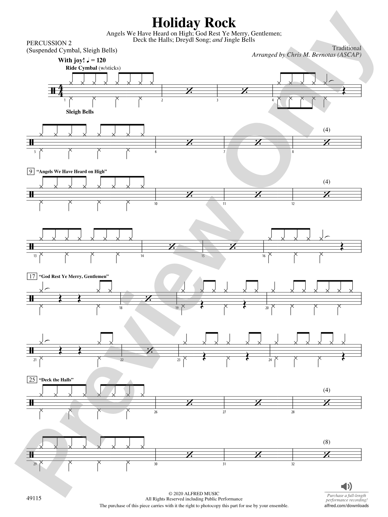 Holiday Rock: 2nd Percussion