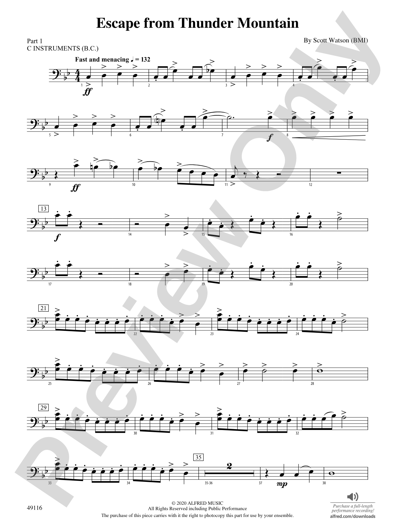 Escape from Thunder Mountain: Part 1 - C Instruments (B.C.)