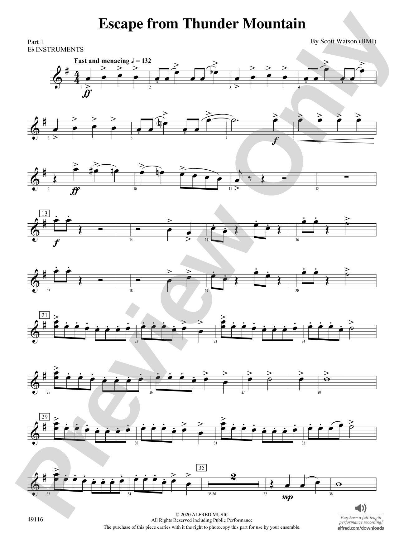 Escape from Thunder Mountain: Part 1 - E-flat Instruments