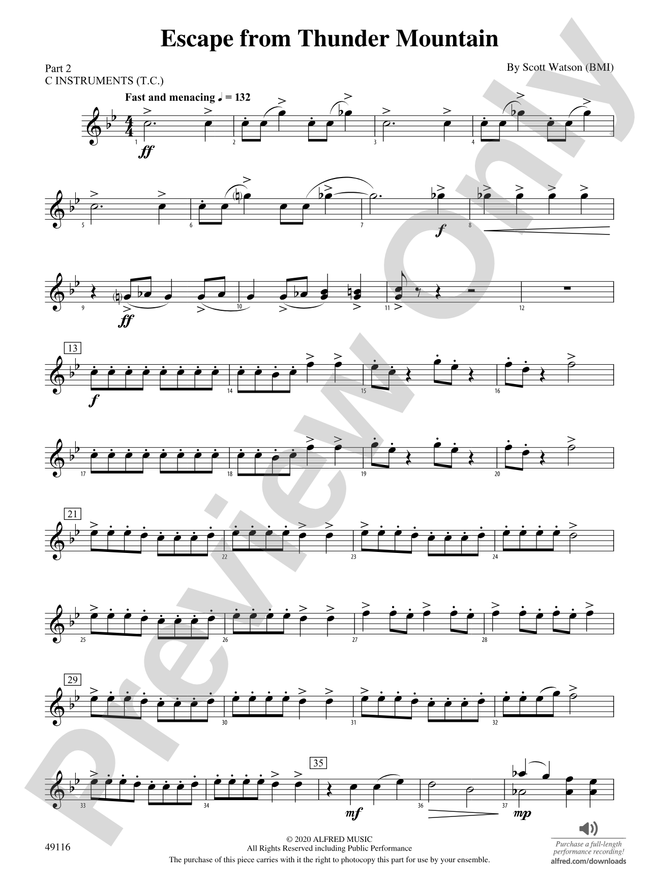 Escape from Thunder Mountain: Part 2 - C Instruments (T.C.)