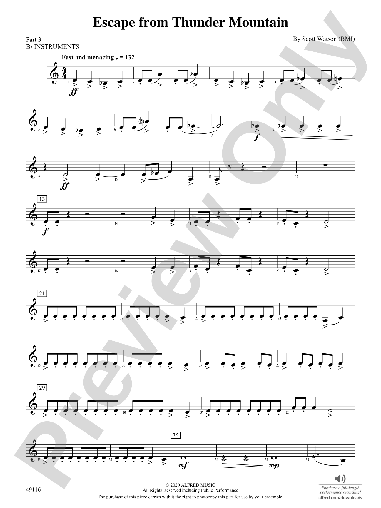Escape from Thunder Mountain: Part 3 - B-flat Instruments
