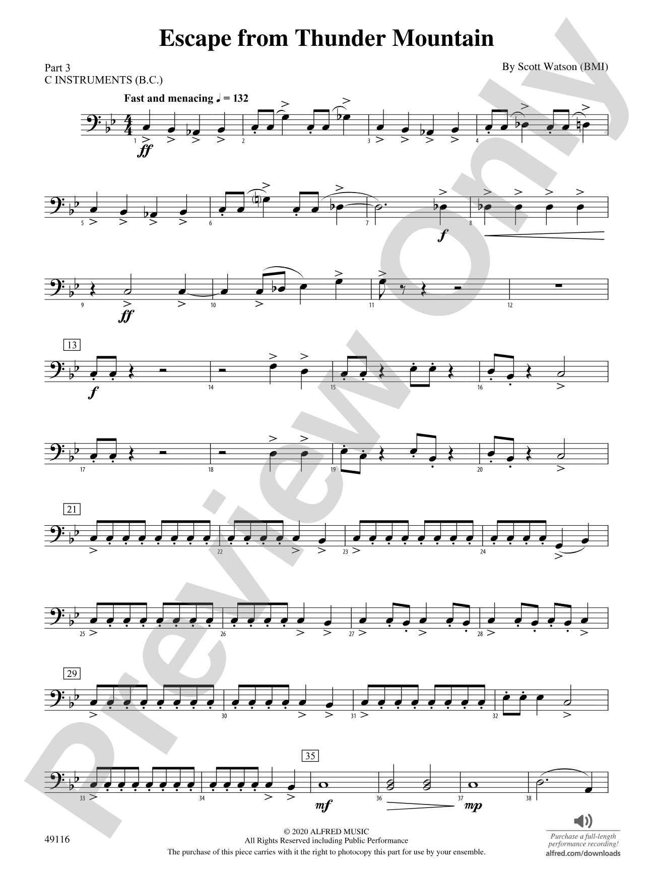 Escape from Thunder Mountain: Part 3 - C Instruments (B.C.)