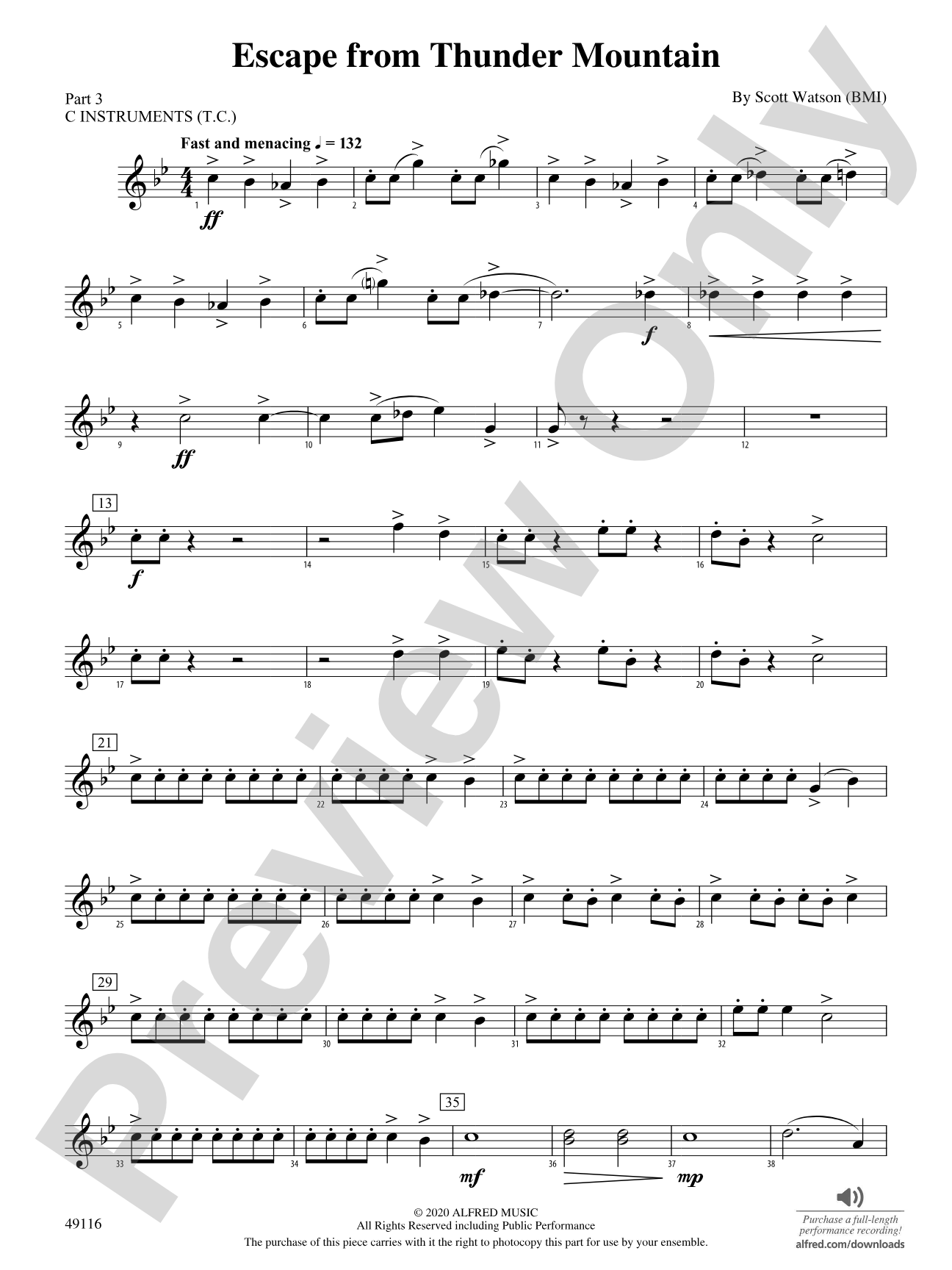 Escape from Thunder Mountain: Part 3 - C Instruments (T.C.)