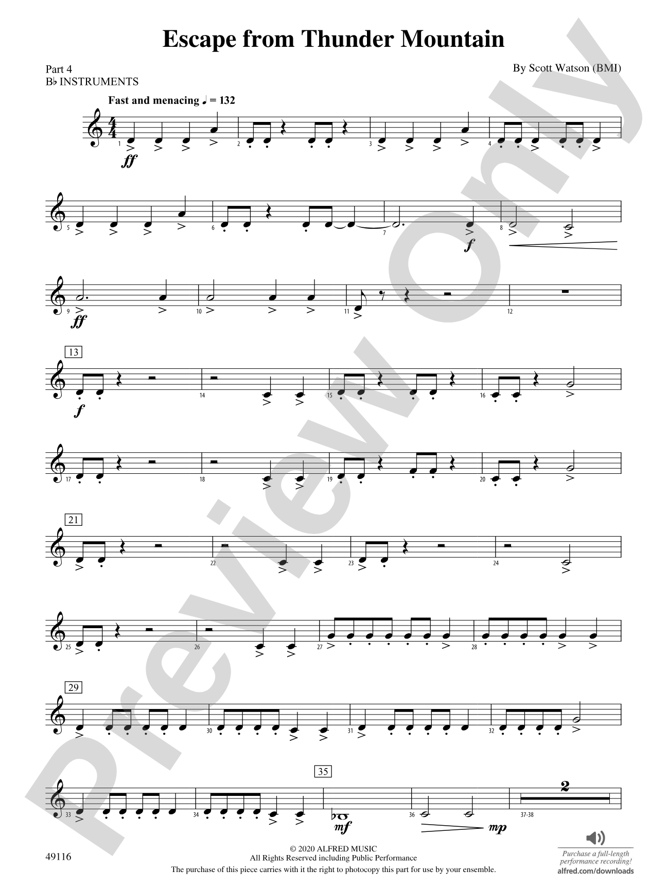 Escape from Thunder Mountain: Part 4 - B-flat Instruments