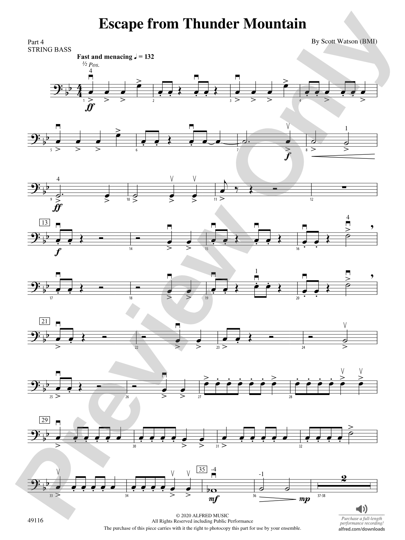 Escape from Thunder Mountain: Part 4 - String Bass